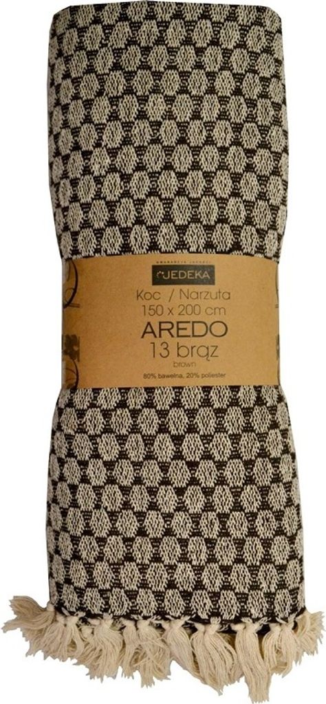 Tagesdecke aus Baumwolle mit Fransen, Boho-Stil Aredo 150x200cm Braun 13