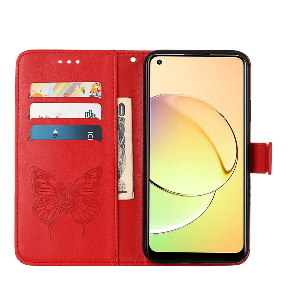 JIUNINE Cover per Realme 10 4G, Custodia Libro in Pelle Portafoglio Case Flip Antiurto con Disegni di Farfalla [Porta Carte] [Magnetica] [Interno TPU] per Realme 10 4G, Viola