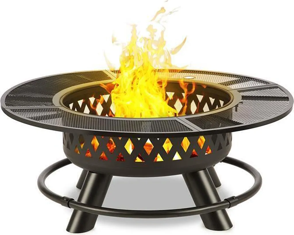 Braséro Barbecue de Jardin Ø 120cm pour Soirées Terrasse et Grillades