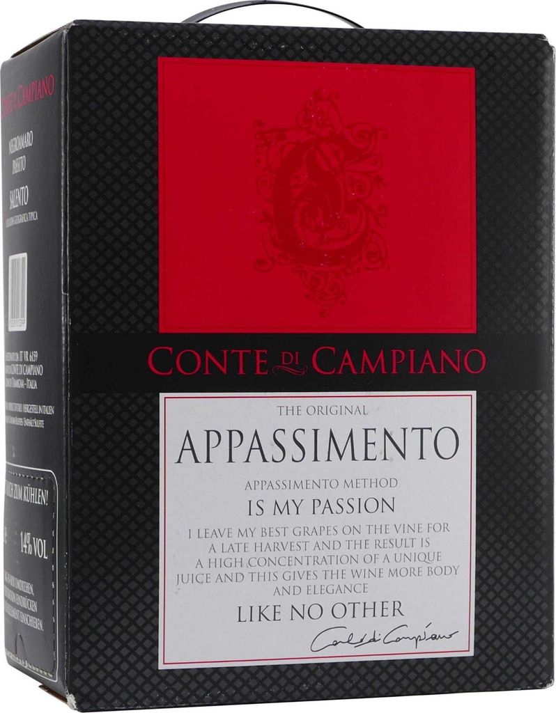 Conte di Campiano Appassimento IGT -halbtrocken- 5,0L BIB Produktbild 
