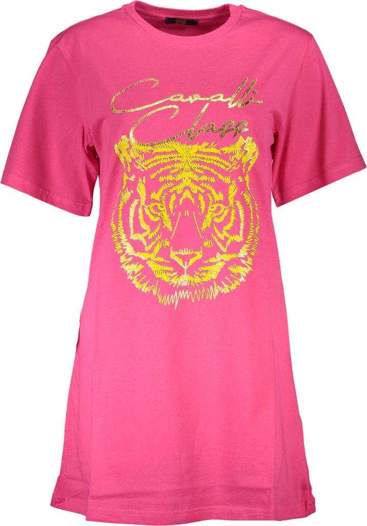 Cavalli Class Damen KURZARM-T-SHIRT Rosa QXT10EJD060_56FB79D_ROSA02500 : Größe - XL Größe: XL