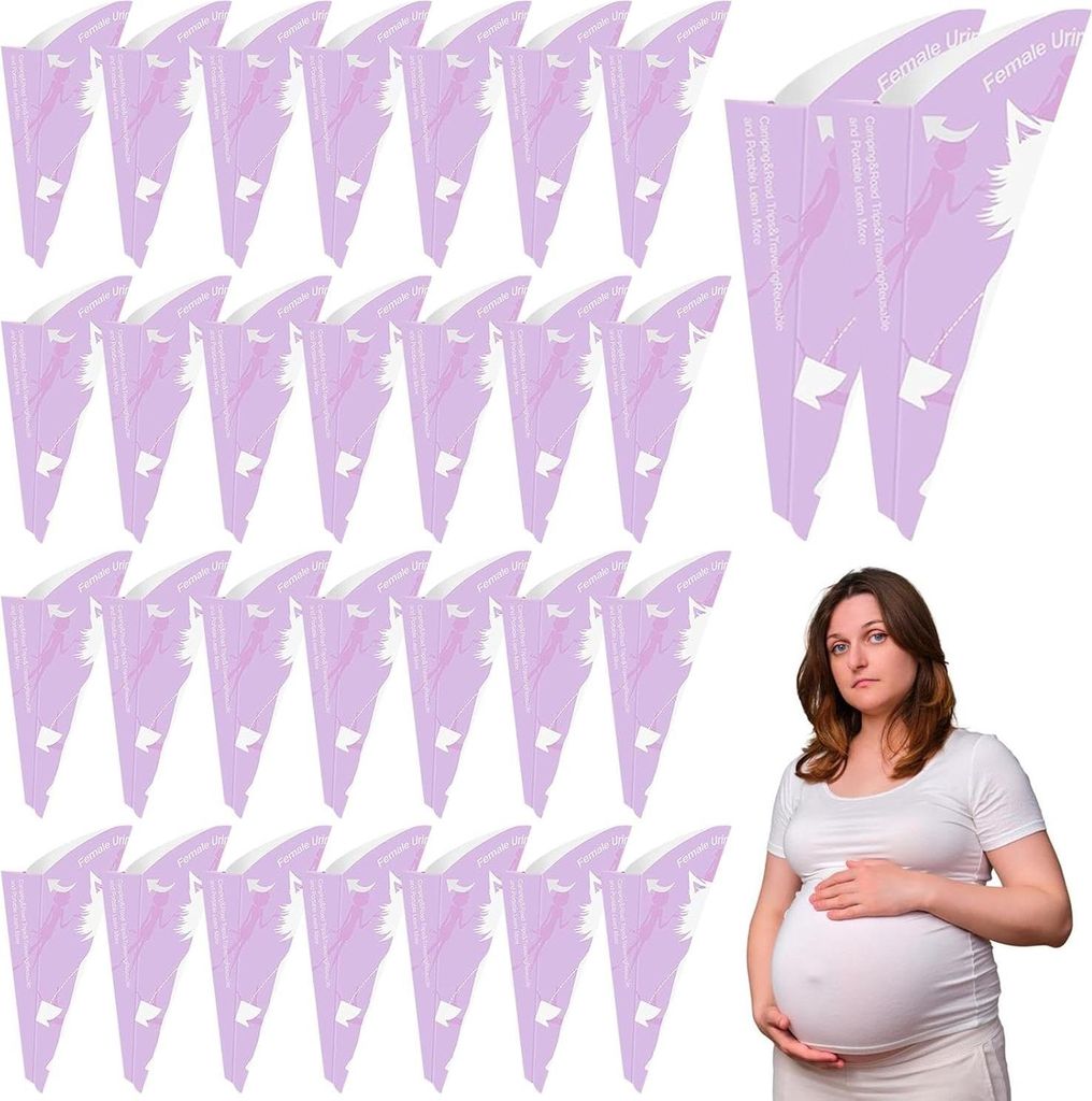 30 Stück Urinella für Frauen - Stehendes Reise-Urinal - PIPI-Trichter - Tragbare Hilfe für Wandern - Auto - Outdoor-Aktivitäten - Reisen - Camp...