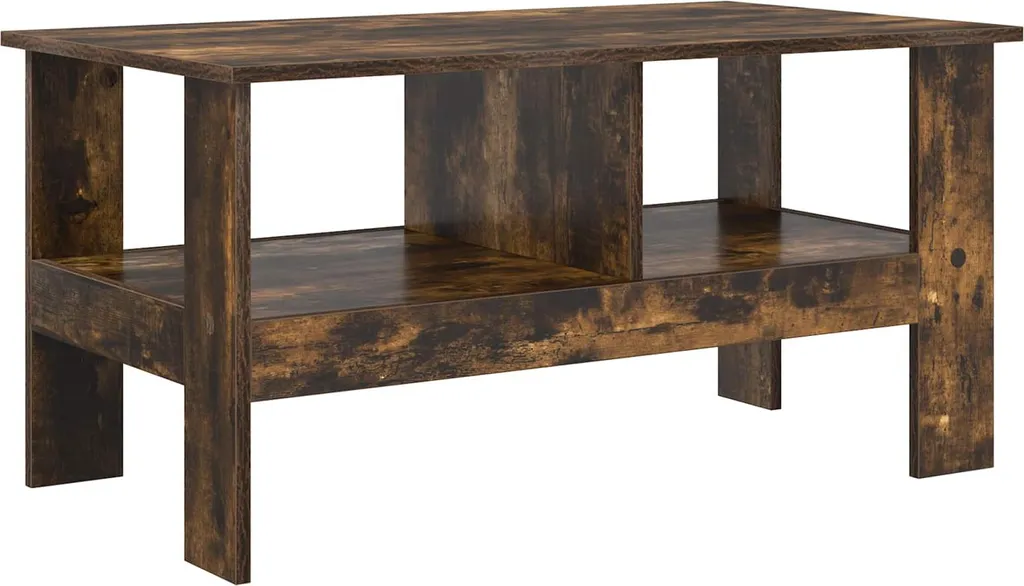 Tavolino Salotto Rovere Affumicato 90x50x45 cm | Design Classico