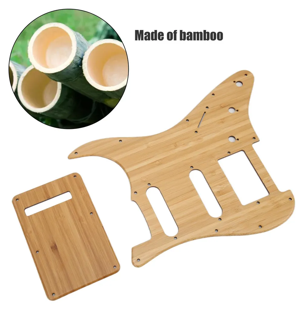Plaque de protection bambou naturel ST GSSH05 - Pickguard résistant - 17