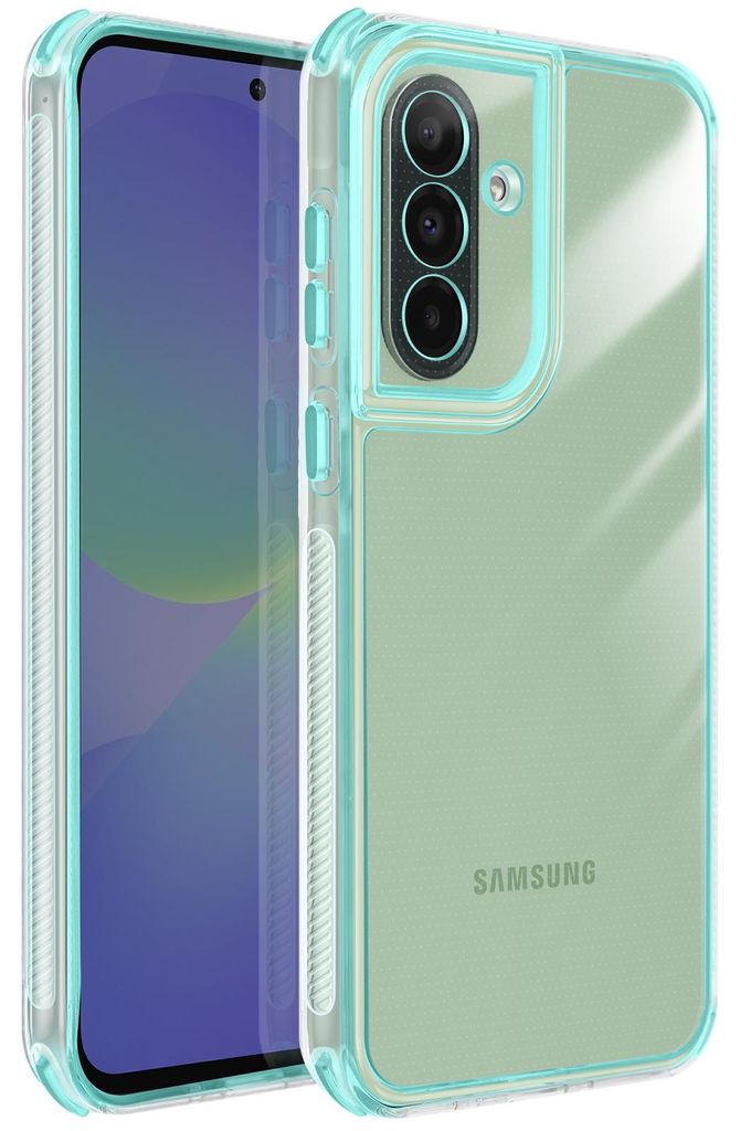 Avizar, Verstärkte Hülle im Materialmix für Samsung Galaxy A37, Türkisblau
