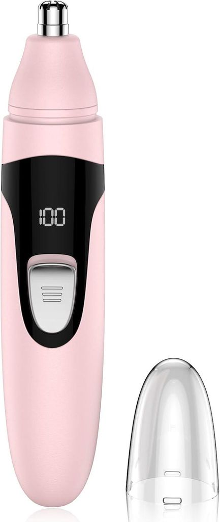 Nasenhaartrimmer USB-C Wiederaufladbar, Nasen- & Ohrhaarschneider mit LED Anzeige, Schmerzfreier Gesichtstrimmer für Augenbrauen,Lippen,Damen & He...
