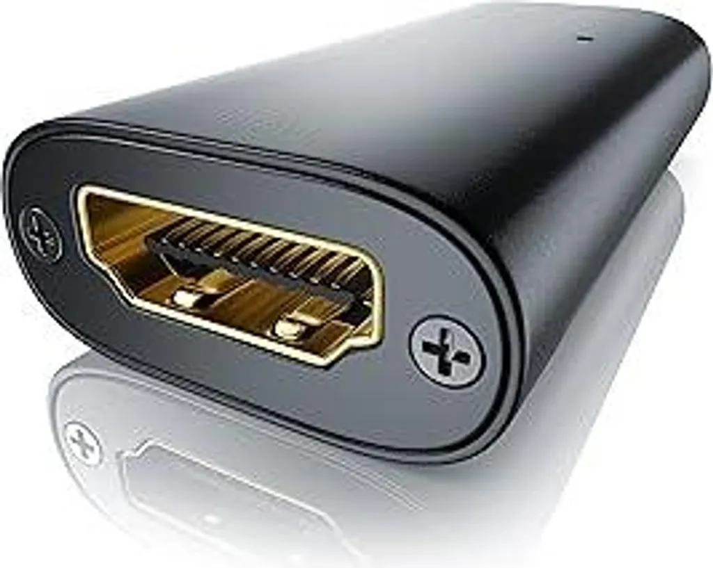 CSL - Amplificatore estensore 4K HDMI 2.0b - Ripetitore HDMI Amplificatore di segnale - UHD 2160p 60Hz - Presa HDMI a presa HDMI - Alluminio - fino a una distanza massima di 20 m