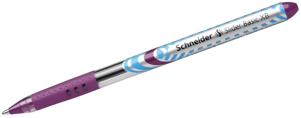 Lot de 10 Stylos à Bille Violet Schneider Slider Basic XB Viscoglide - 4