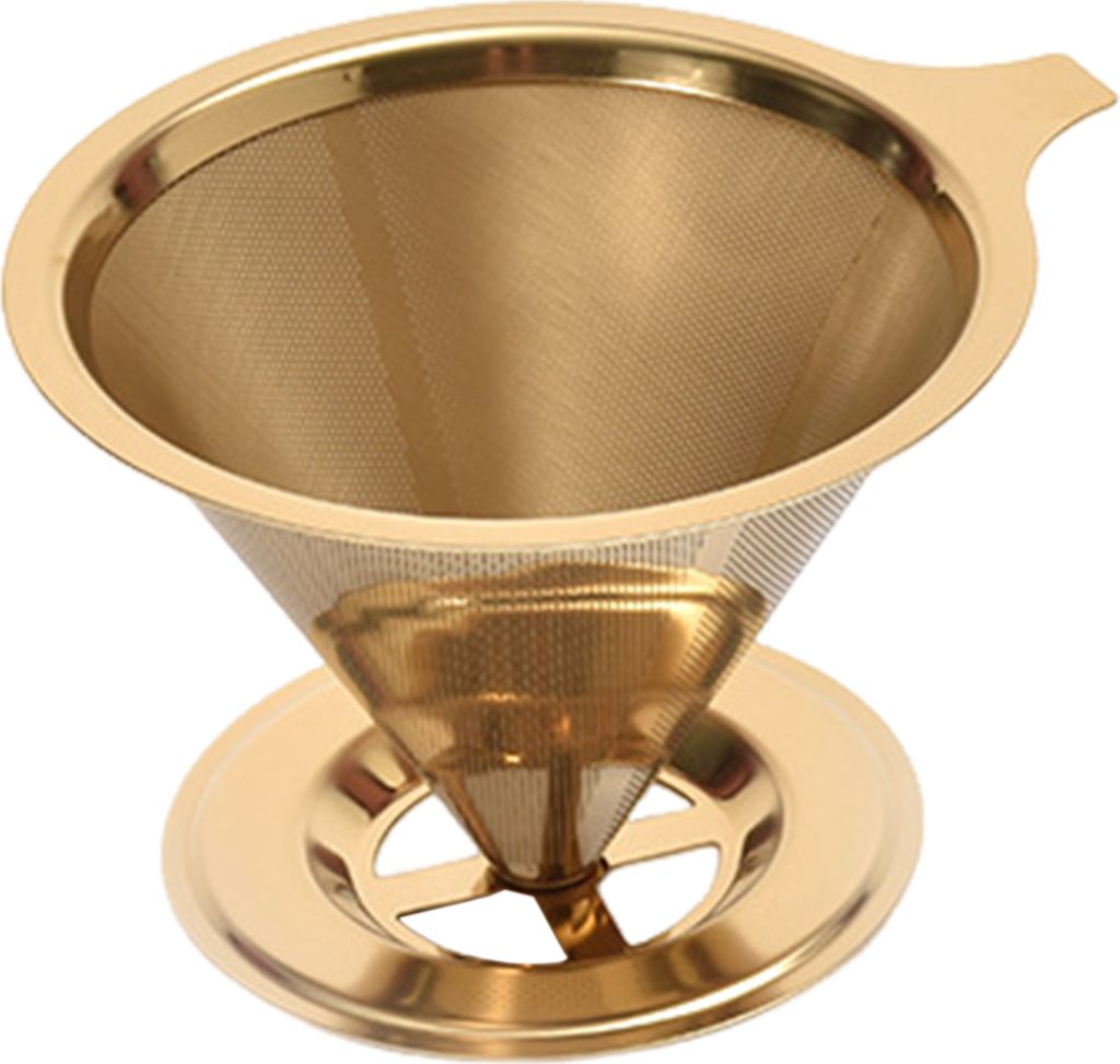 Kaffeefilter Edelstahl Pour Over Kaffeetropfer Wiederverwendbarer papierloser Kaffeekegelfilter für Zuhause