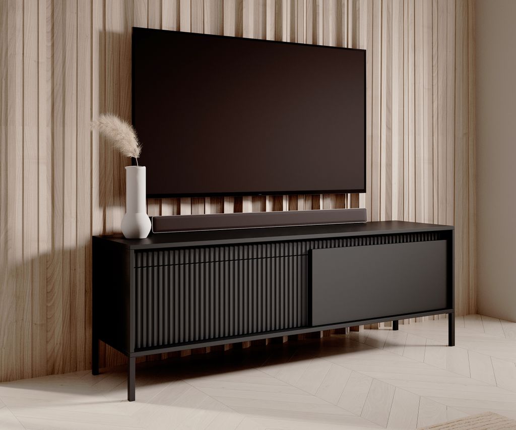 AX LIVING Trentinis 153 2T Schwarzes TV Board, 153,5 cm, Produktbild 