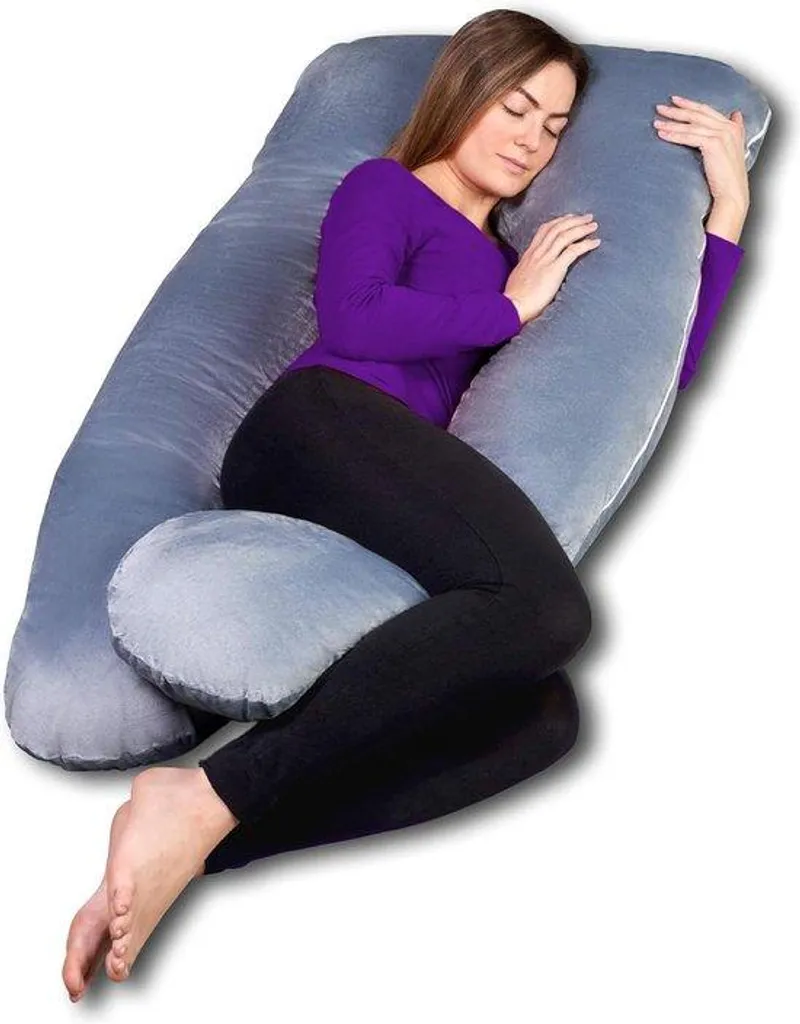 Oreiller de grossesse grand format en U pour dormir sur le côté sans douleur