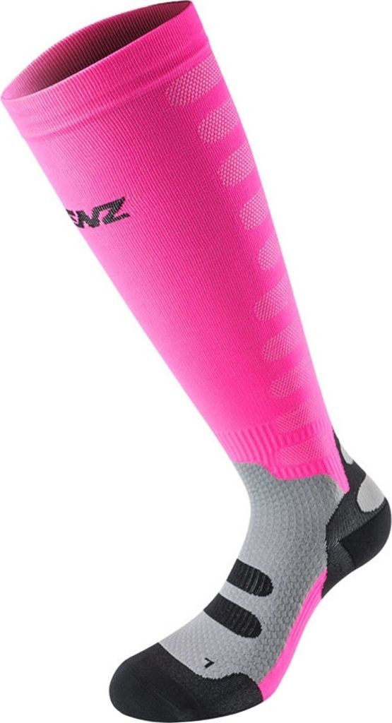 LENZ Compression Socken, XL, rosa-schwarz, Uni, 1 Paar, 135-46