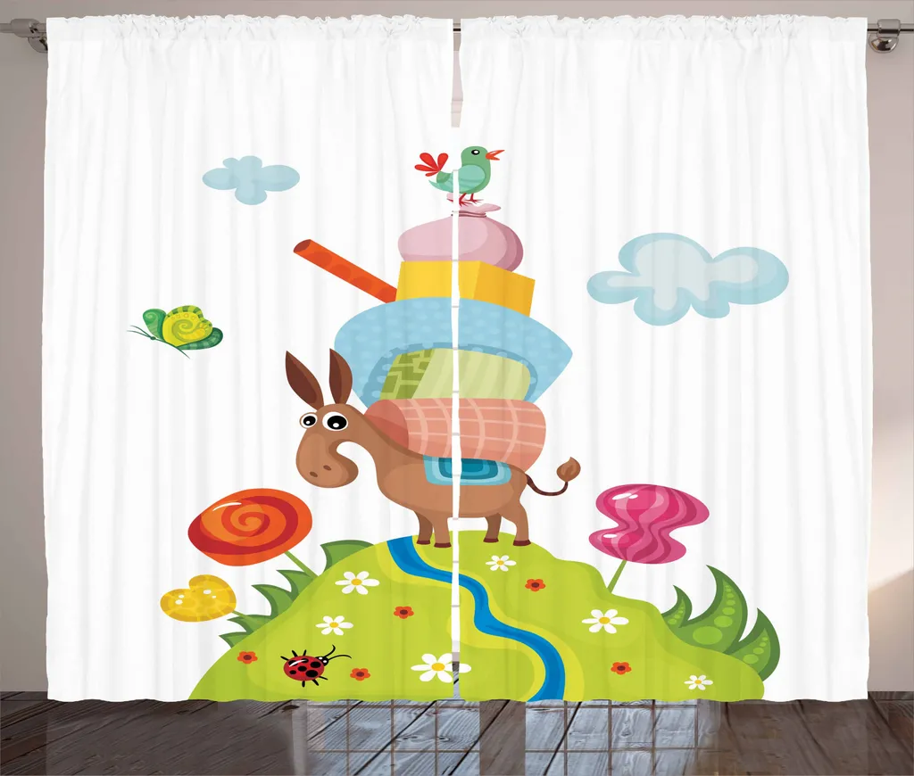 Tenda Design ABAKUHAUS 280x245 cm - Motivo Rustico Asini e Bagagli