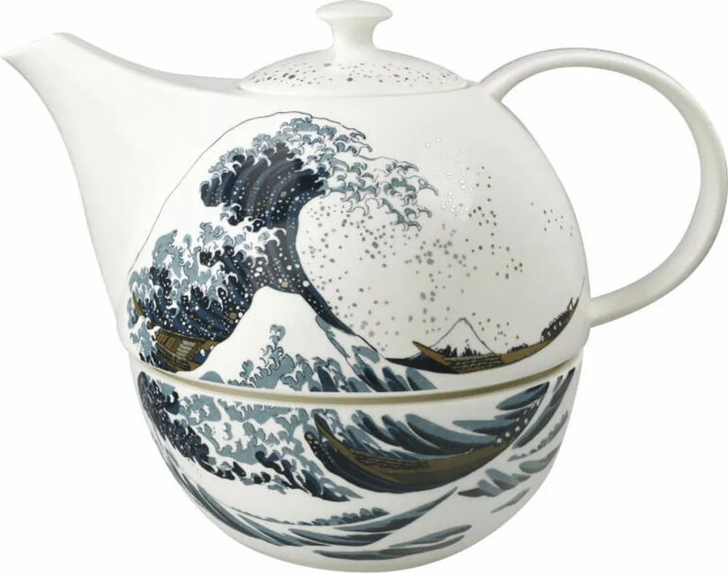 Set Tè Goebel Hokusai: Teiera e Scaldino per il tuo Momento Zen
