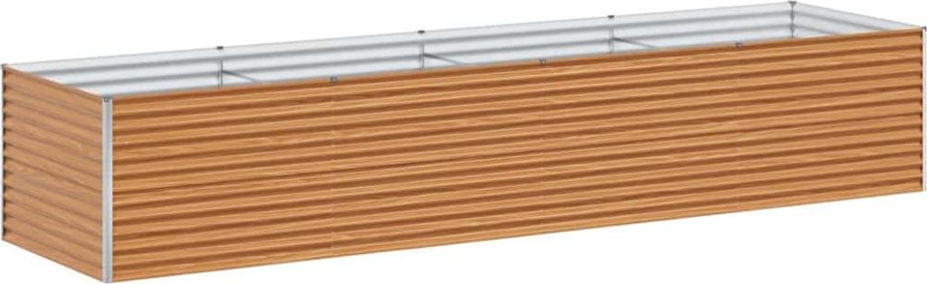 vidaXL Hochbeet Hellbraun 390 x 100 x 68 cm Verzinkter Stahl