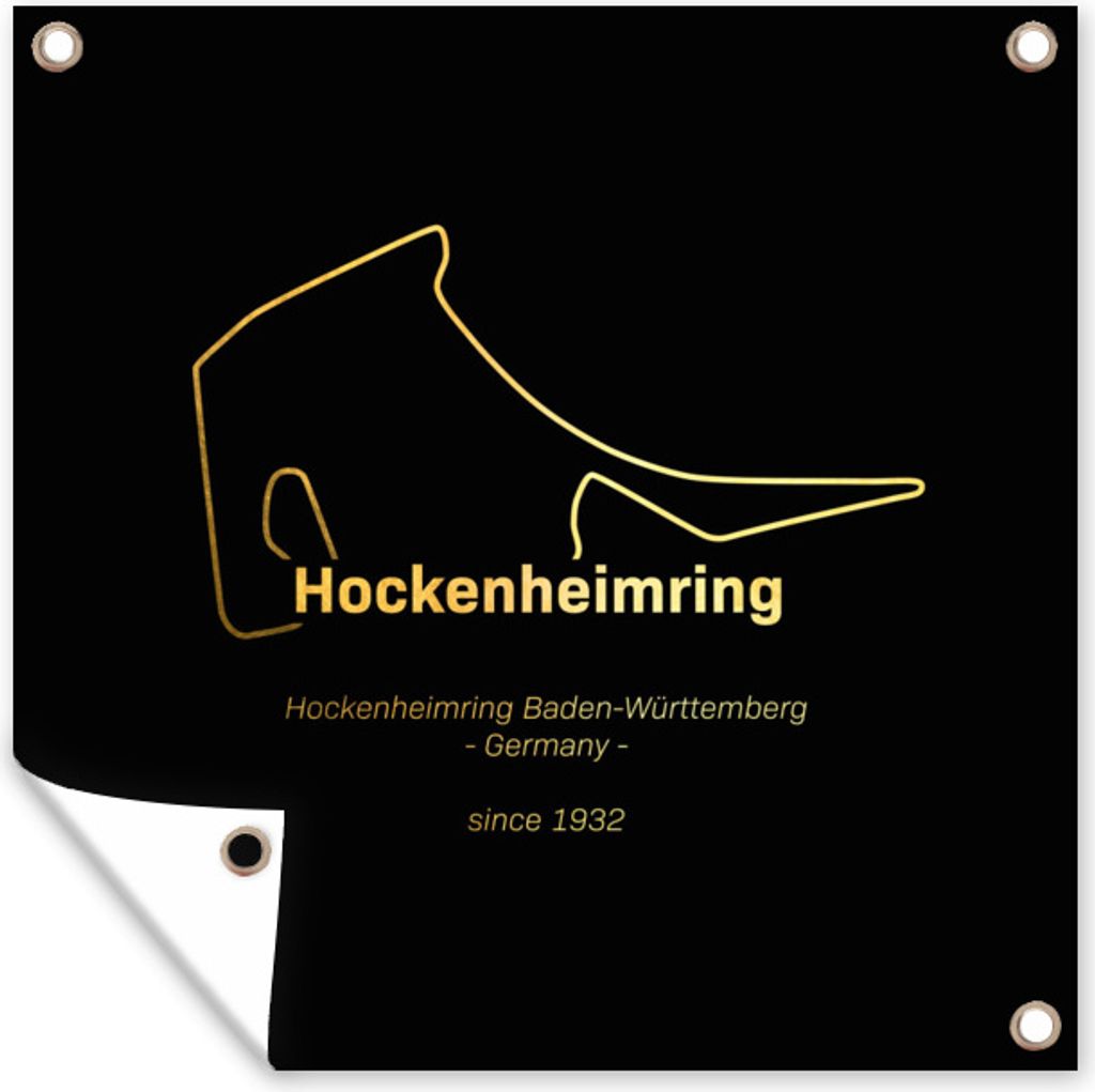 MuchoWow 50x50 cm Outdoor-Poster Gartendeko Sichtschutz Garten Poster für den Garten Deutschland - Formel 1 - Rennstrecke