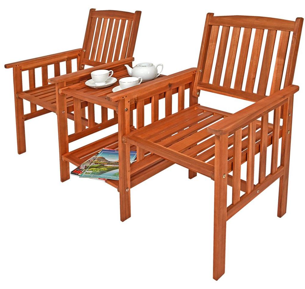 CASARIA® Panchina da Giardino in Legno Acacia Resistente Immagine del prodotto 