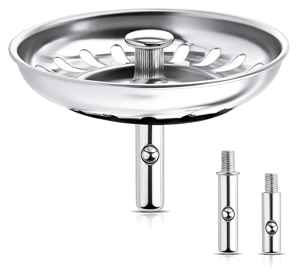 80-mm-Spülbeckenabflussstopfen, Edelstahl-Abflussstopfen, Spülbeckensieb – Abflussstopfen, Abflussstopfen, Küchenspüle, Abflussstopfen, Küch...
