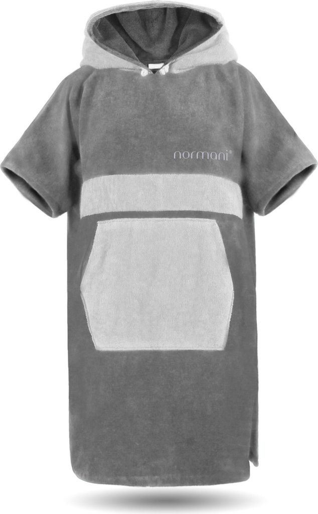 normani Surfer Poncho - Baumwoll Bademantel mit Kapuze