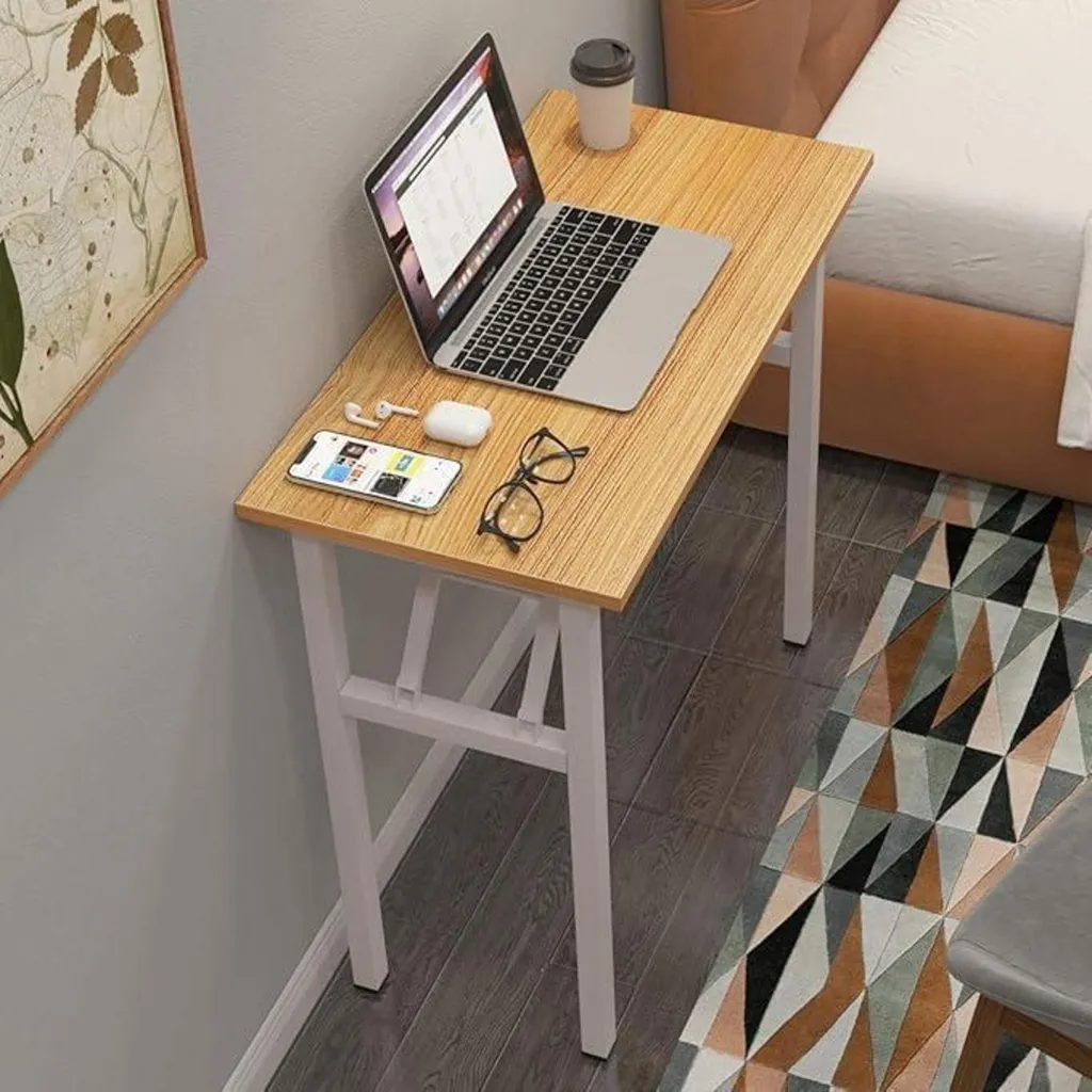 Table de bureau pliable bois 80x40 cm - Surface résistante et stable PC - 5