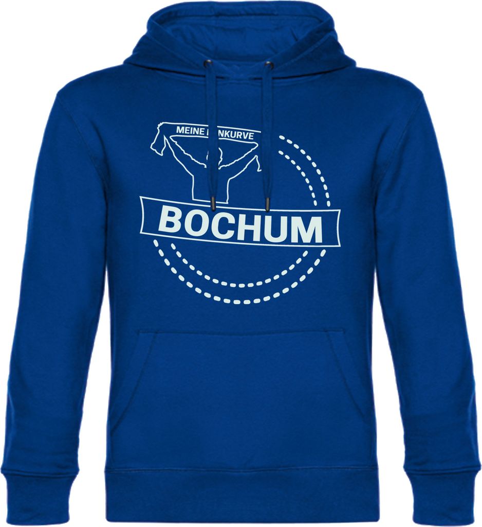 multifanshop Kapuzen Sweatshirt - Bochum - Meine Fankurve, blau, Größe XL