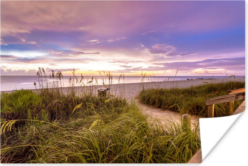 MuchoWow Poster Strand - Farben - Amerika 180x120 cm - Fotoplakat