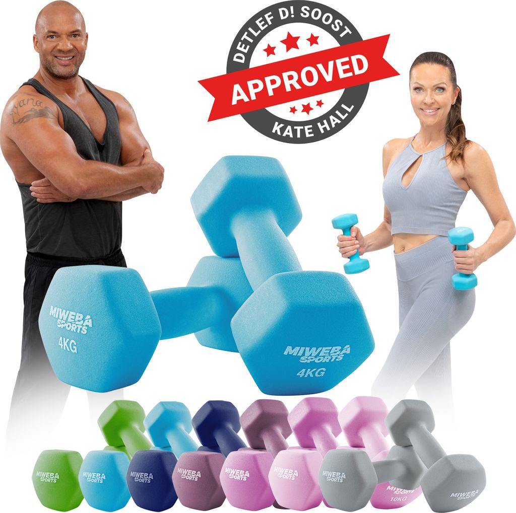 Miweba Sports Profi Neopren Hantel NKH100 | Hantelset - Produktbild 