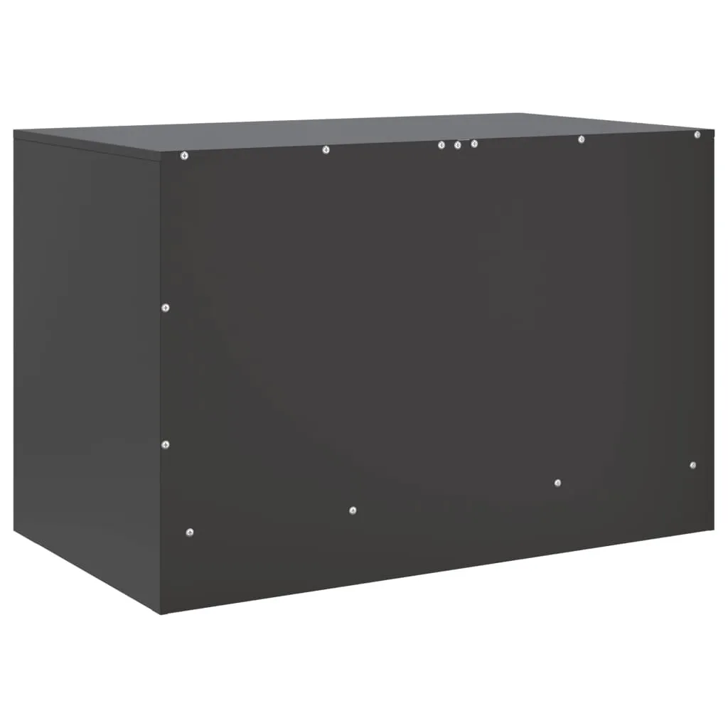 vidaXL Armoire TV noire 67x39x44 cm en acier industriel pour salon