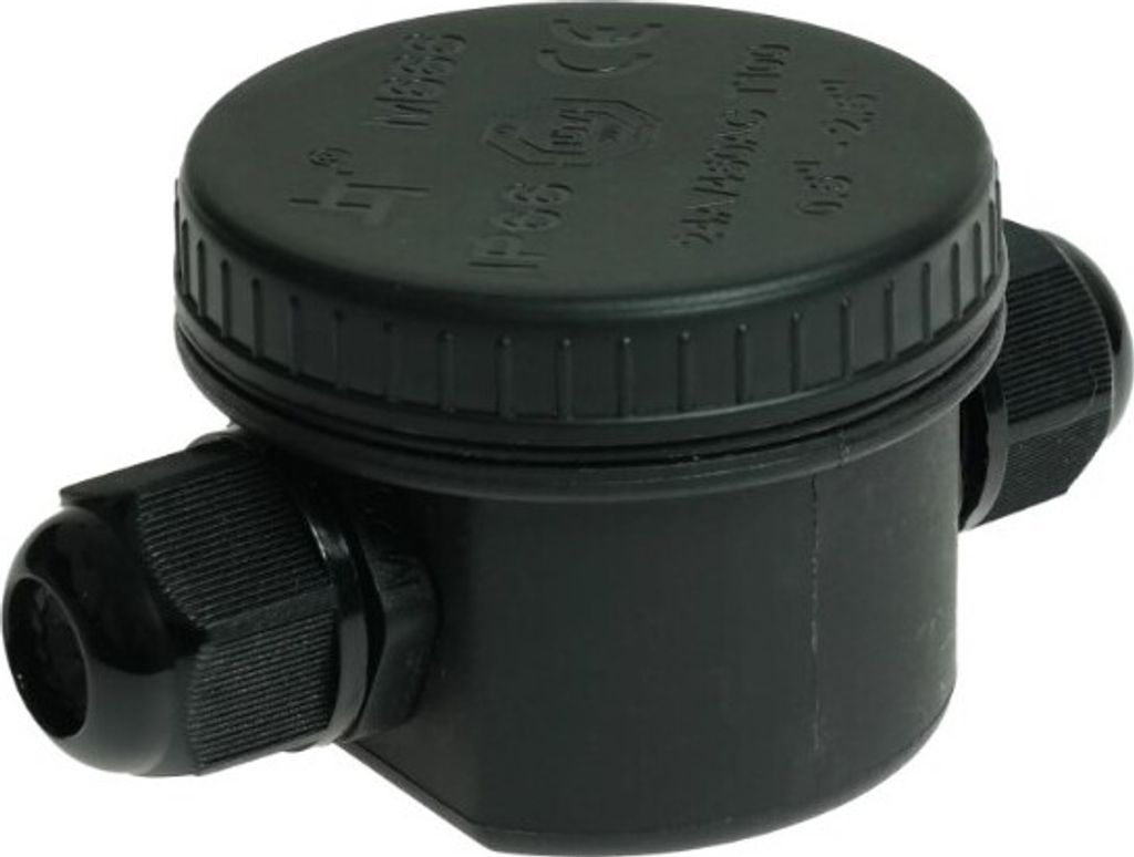 Aufputzdose, hermetisch IP66, rund, 3x1,5mm, Plastrol W-00402