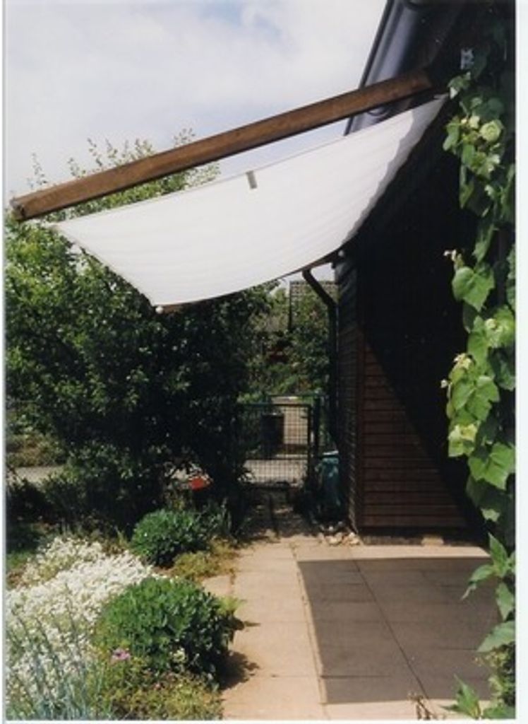 Seilspann-Sonnensegel elfenbein 330x200 cm