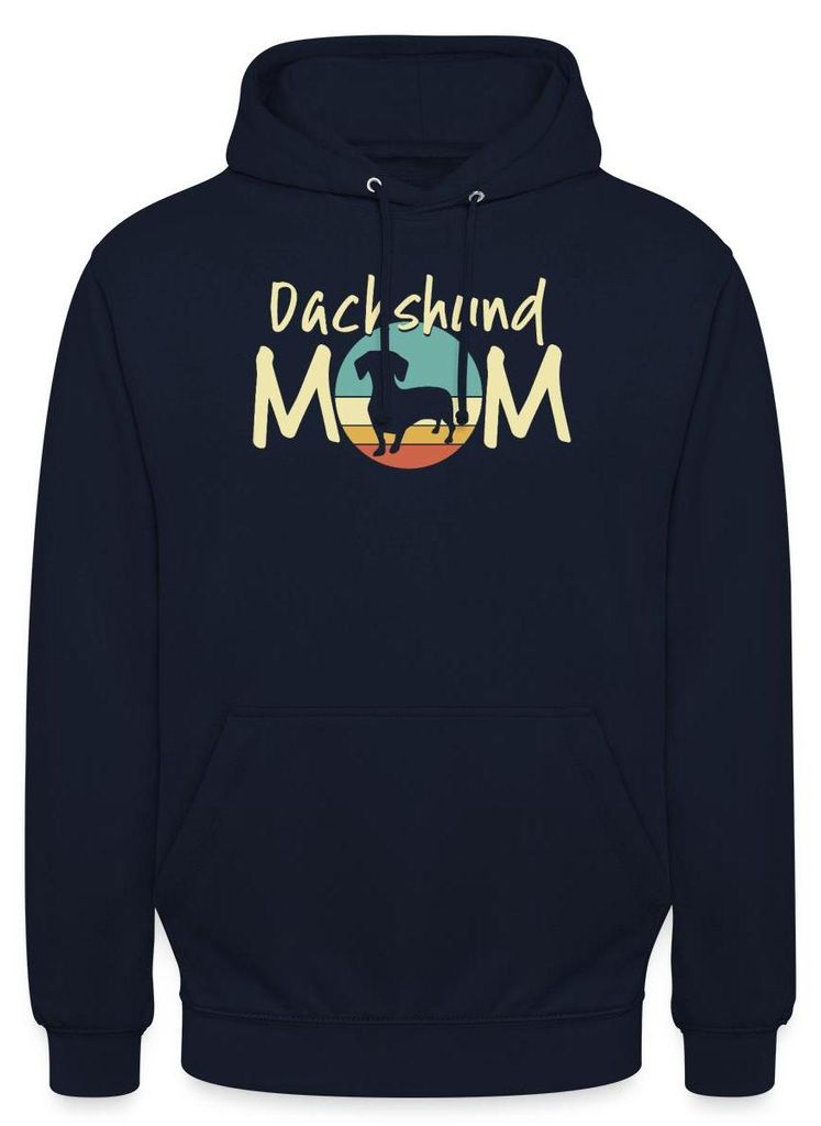 Spreadshirt Dachshund Mom | Dackel Mama Uni Hoodie, XL, Navy