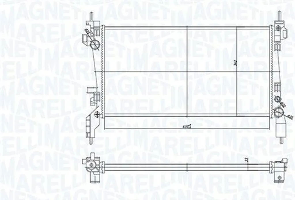 Radiateur refroidissement moteur pour remplacement de pièce d'usure