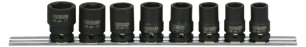 KS Tools 3/8 Sechskant-Kraft-Stecknuss-Satz, kurz, 8-tlg