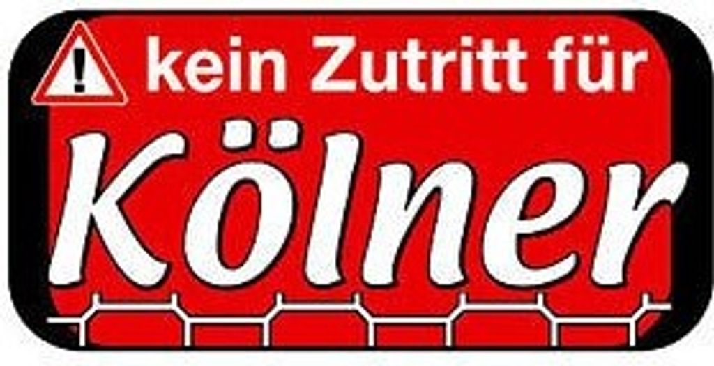 Türschilder - Kein Zutritt für Kölner - 308146 - 14,6cm x 7,5cm