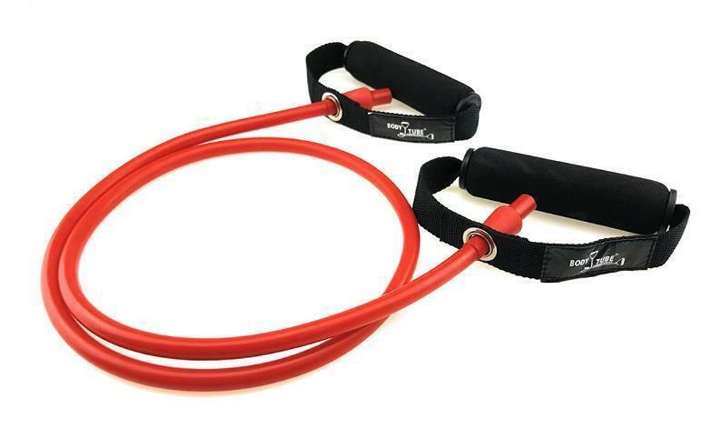 5X ELASTICI TUBOLARI CON MANIGLIE 140 CM A RESISTENZA MEDIA Ideale Per Tonificare, Per Riabilitazione O Stretching - Foto 4