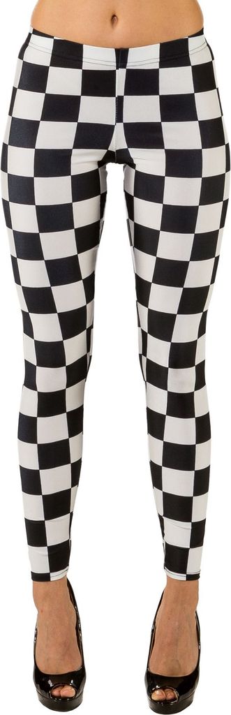 Karierte Leggins für Frauen Harlekin Karomuster Produktbild 