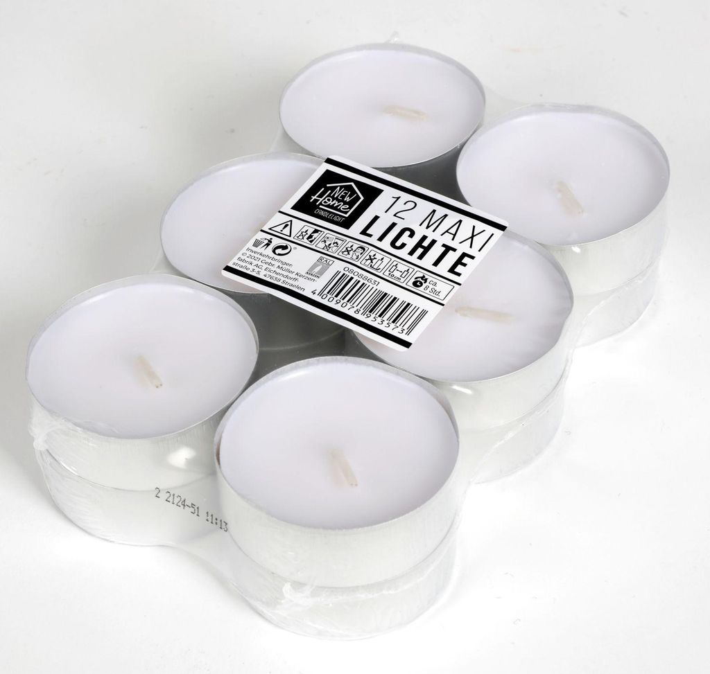 Maxi bougies à chauffe-plat Set de 12 bougies à Image du produit 
