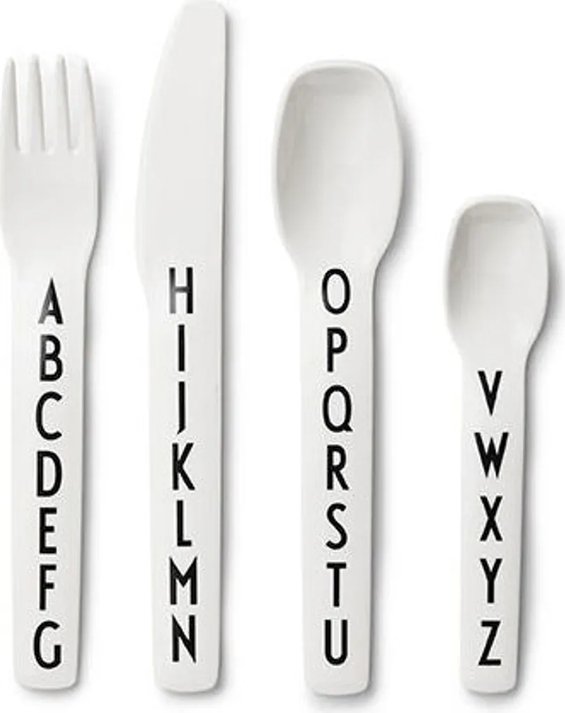 Design Letters - Set di posate per bambini bianco - 1