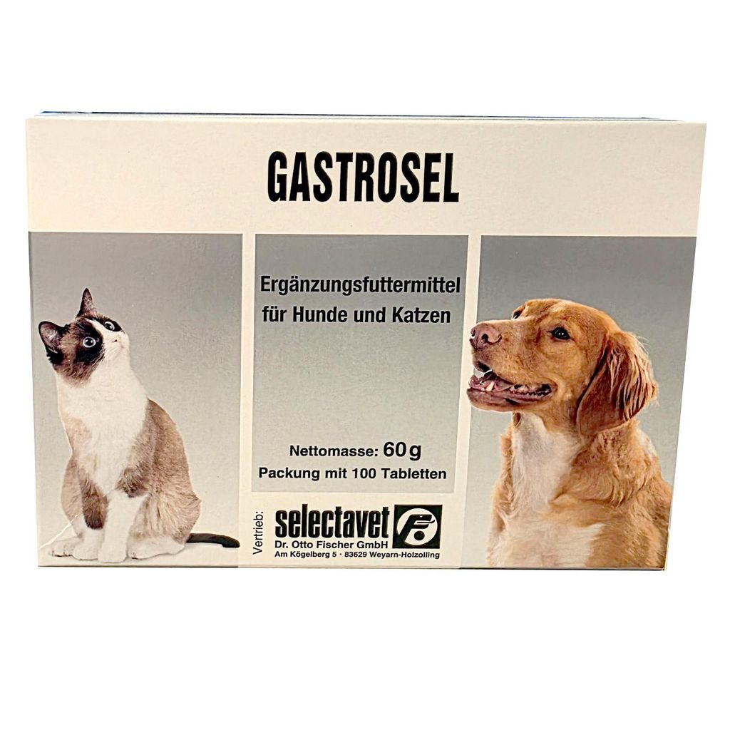 selectavet Gastrosel 100 Tabletten | Hunde & Katzen | Unterstützung der Verdauung