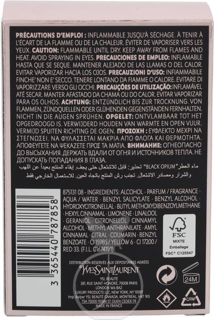 YSL Black Opium Edp Spray Produktbild 7