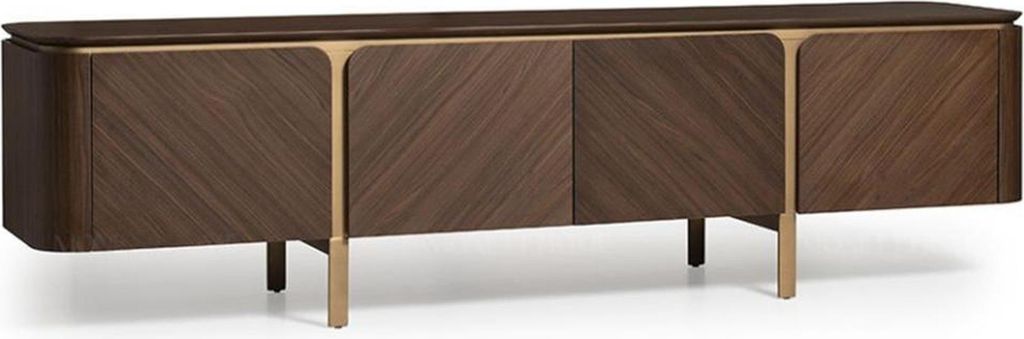 Sideboard RTV Lowboard TV Ständer Tisch Holz Braun Wohnwand Modern