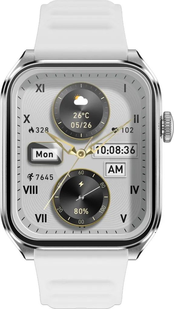 Smartwatch INF AMOLED 1.93" Argento: Chiamate Bluetooth e App GloryFit - 9