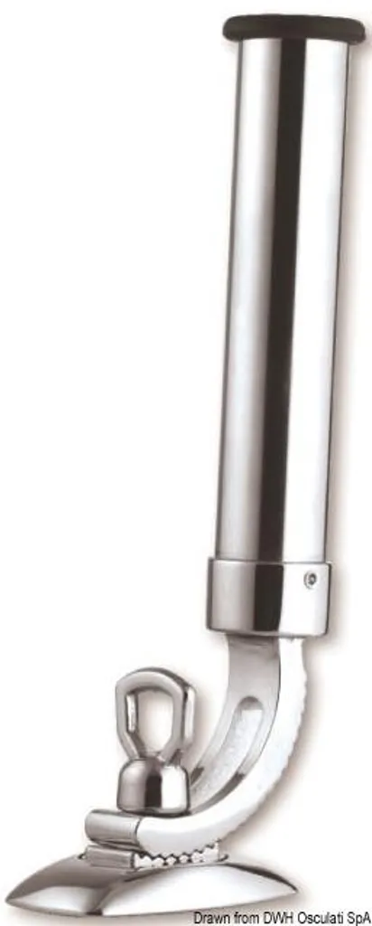 Support de canne 40 mm laiton chromé - Matériel nautique anti-corrosion