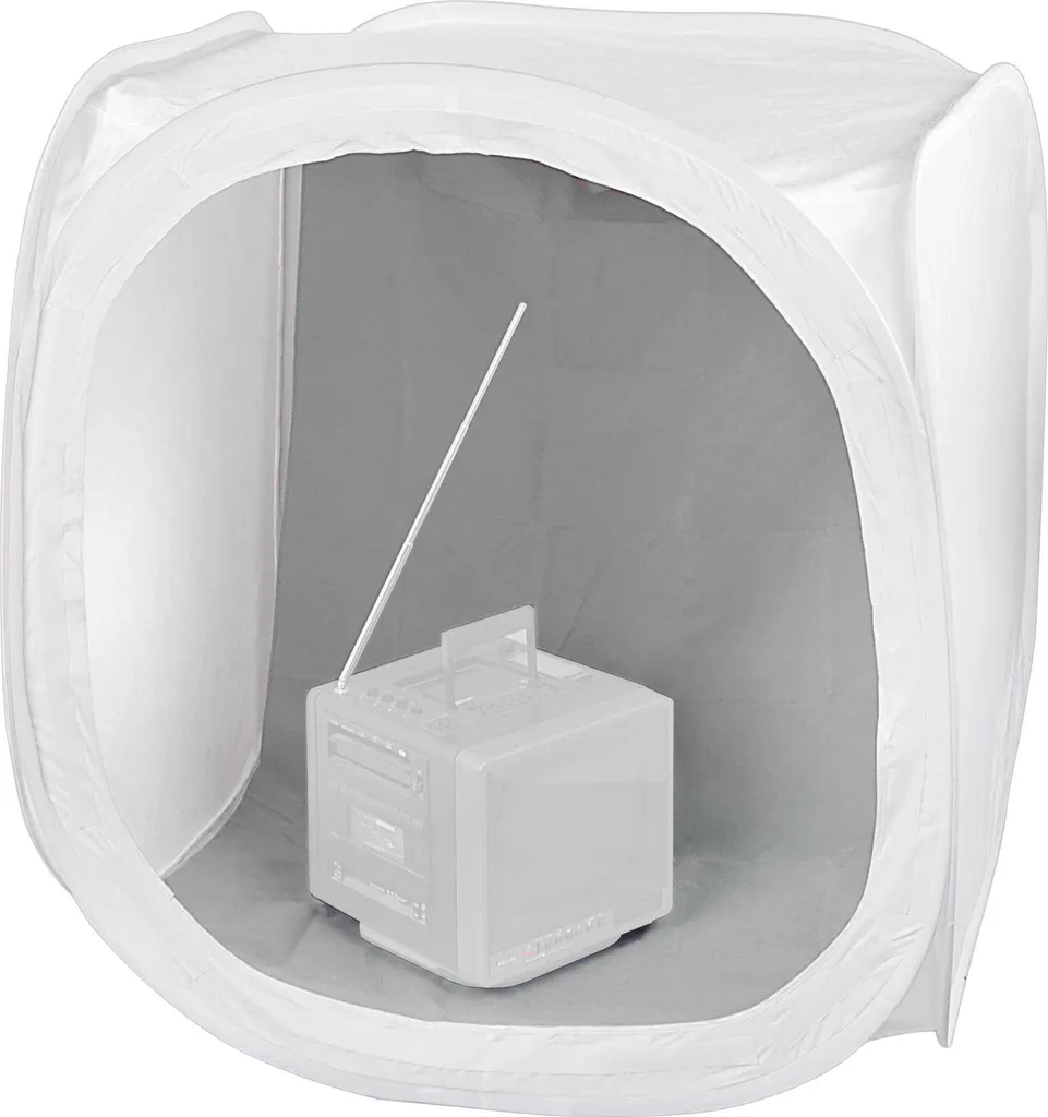 Cube de lumière 90x90 Kaiser KAI5894 avec fonds Noir Blanc Bleu Gris inclus
