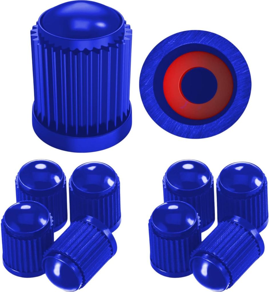 Schrader Ventilkappen; 10er Set; Farbe: Blau Produktbild 
