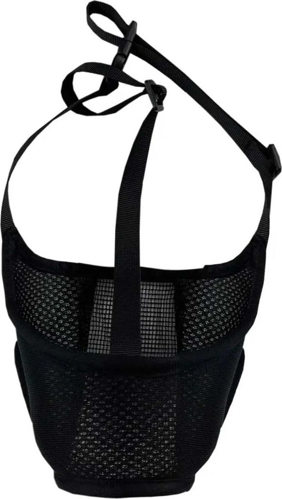 INF Schwarzer Hunde Maulkorb - Beißschutz, Bellschutz, Fressschutz, Polyester M
