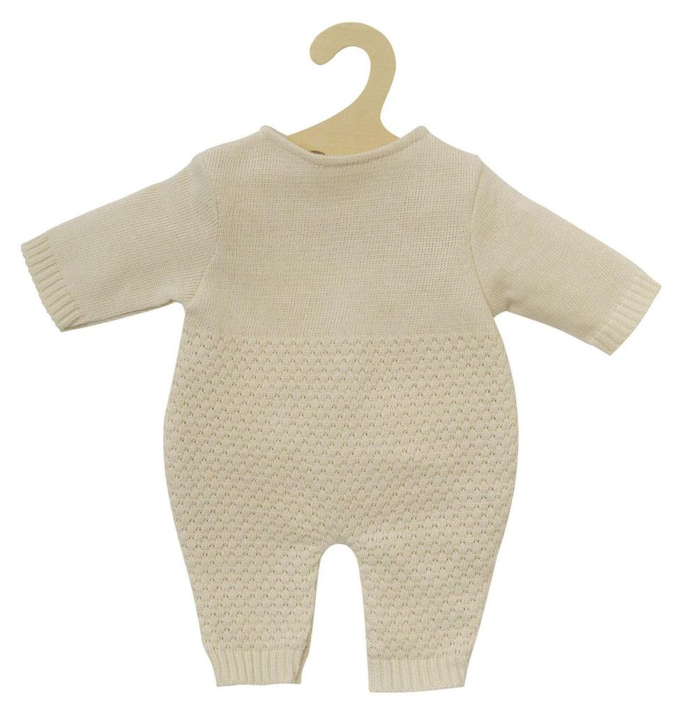 Heless Puppenstrampler gestrickt Baumwolle ecru 28-35cm Produktbild 