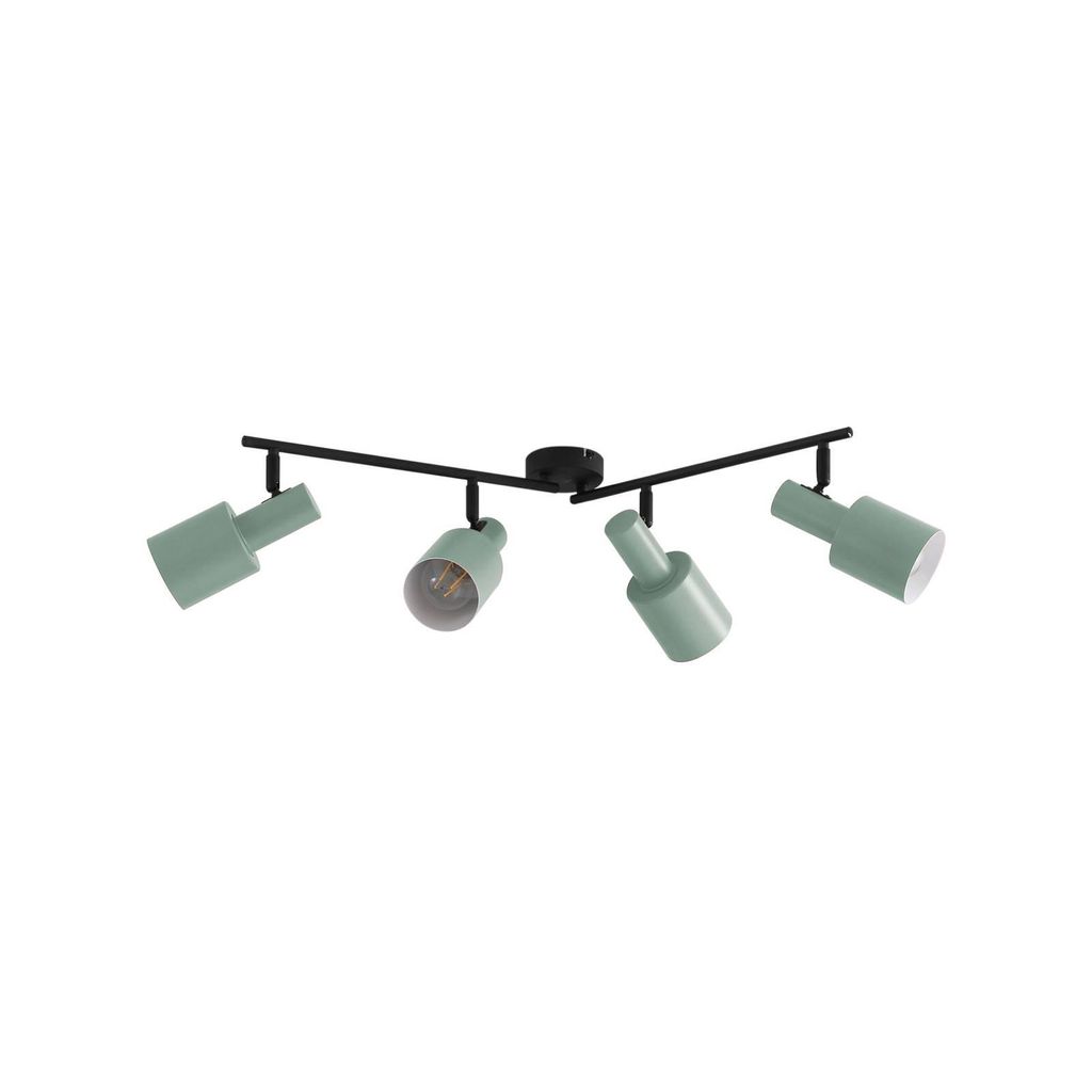Lindby Deckenstrahler Ovelia, grün, 80 cm, 4-flammig, E27