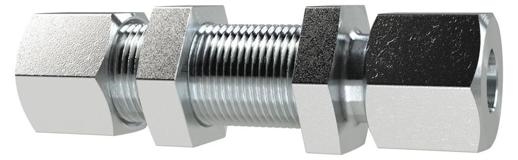 Riegler Gerade Schottverschraubung, Rohr-Außen-Ø 20 mm, Stahl verzinkt