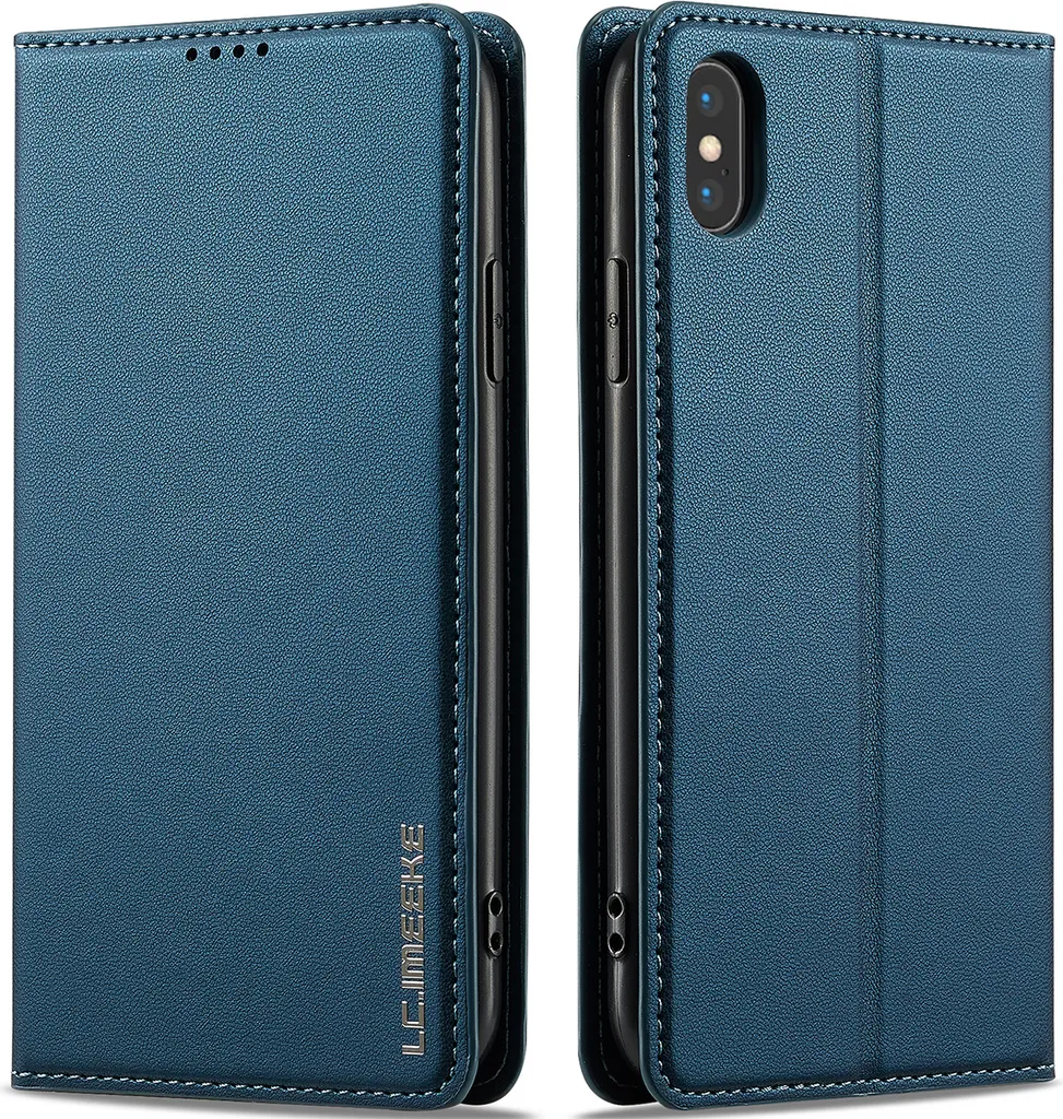 Custodia a Libro iPhone XR Blu - Cover Pelle Magnetica Economica